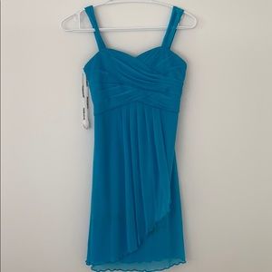 blue dress from david’s bridal